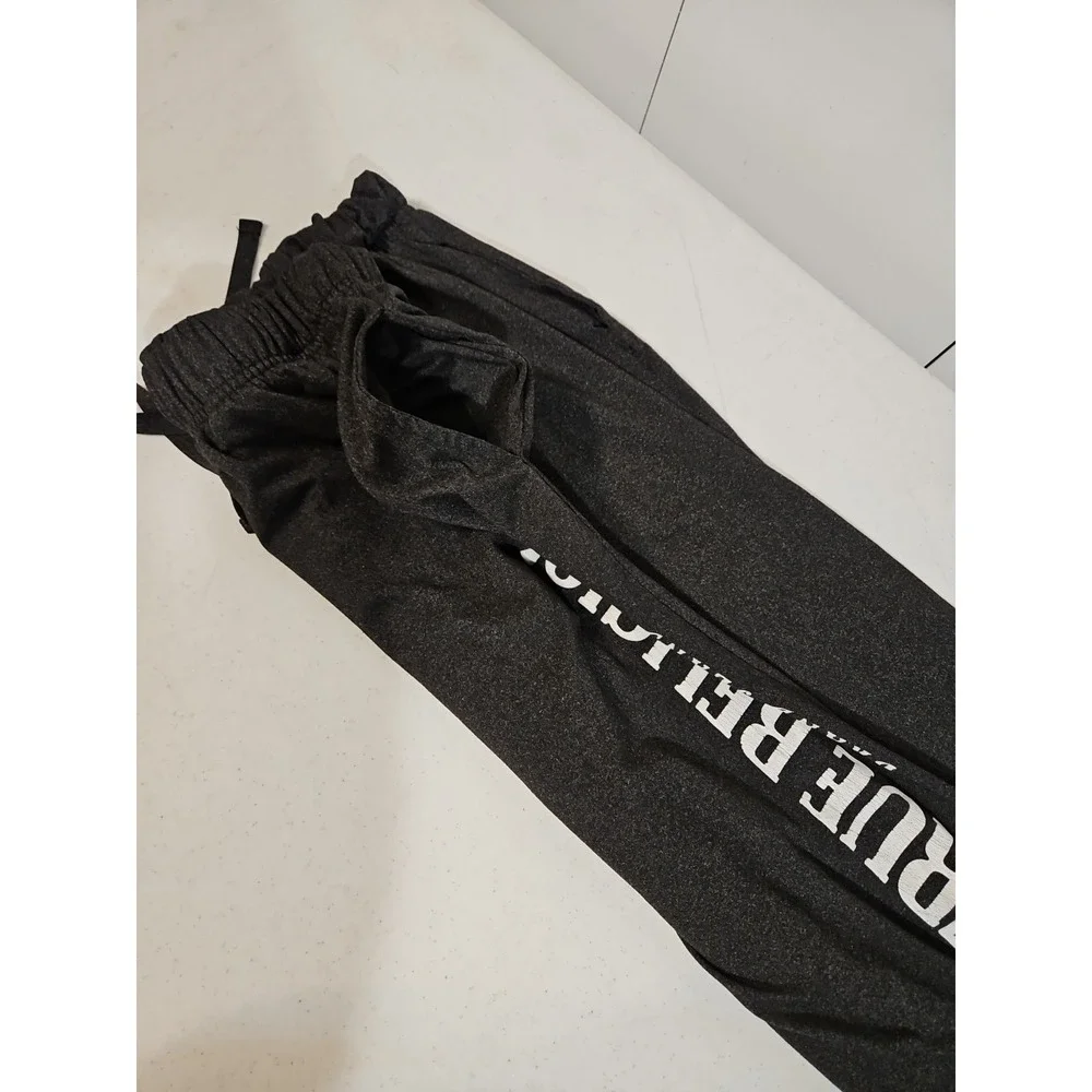 TRUE RELIGION Loungewear Joggers Size Medium Sweatpants‎ Black Cuffed (1501
